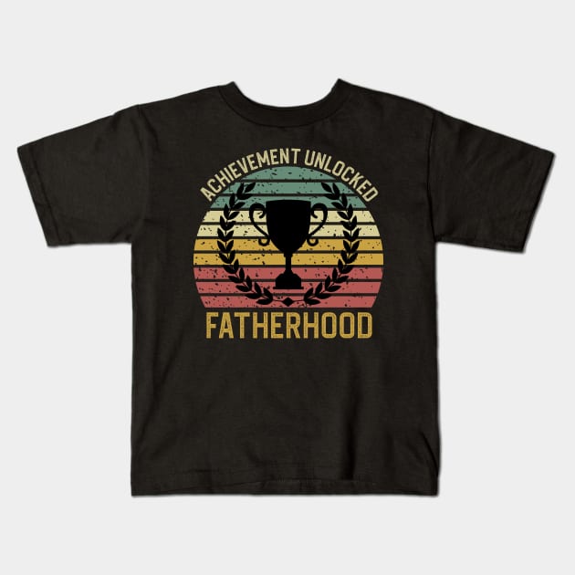 Achievement Unlocked Fatherhood Kids T-Shirt by DragonTees